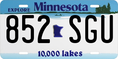 MN license plate 852SGU