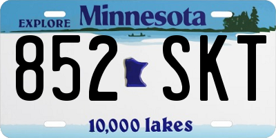 MN license plate 852SKT