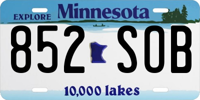 MN license plate 852SOB