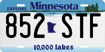 MN license plate 852STF