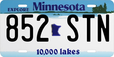 MN license plate 852STN