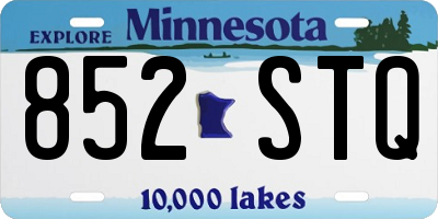 MN license plate 852STQ