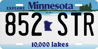 MN license plate 852STR