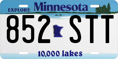 MN license plate 852STT