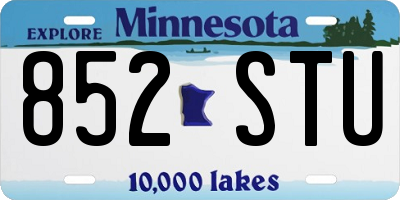 MN license plate 852STU