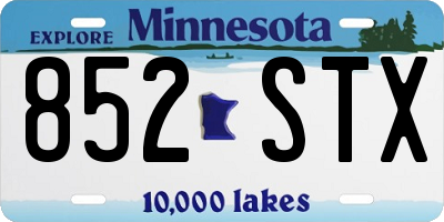 MN license plate 852STX
