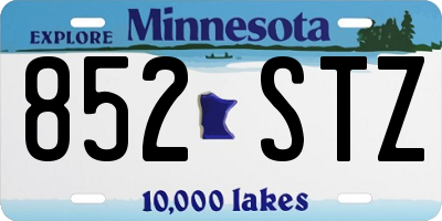 MN license plate 852STZ