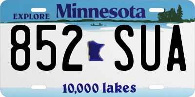 MN license plate 852SUA