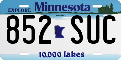 MN license plate 852SUC
