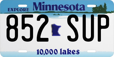 MN license plate 852SUP