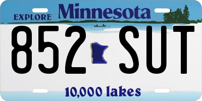 MN license plate 852SUT