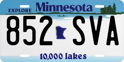 MN license plate 852SVA