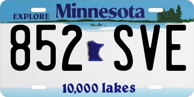 MN license plate 852SVE