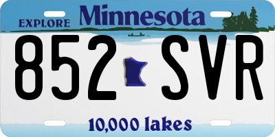 MN license plate 852SVR