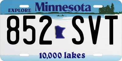 MN license plate 852SVT