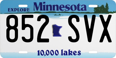 MN license plate 852SVX