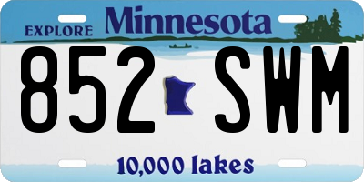 MN license plate 852SWM
