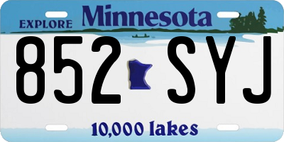 MN license plate 852SYJ