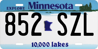 MN license plate 852SZL