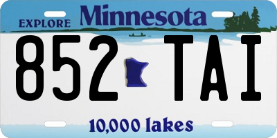 MN license plate 852TAI