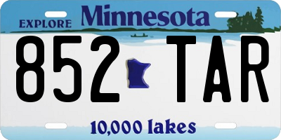 MN license plate 852TAR