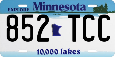 MN license plate 852TCC