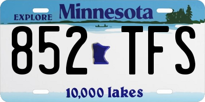 MN license plate 852TFS