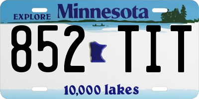 MN license plate 852TIT