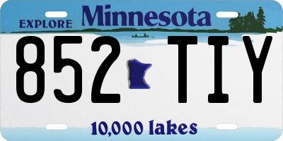 MN license plate 852TIY