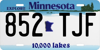 MN license plate 852TJF