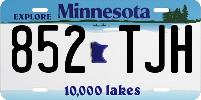 MN license plate 852TJH