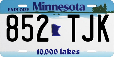 MN license plate 852TJK