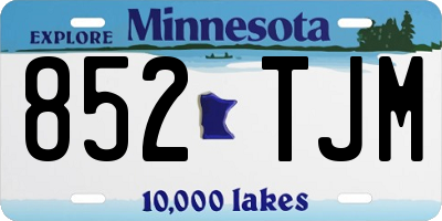 MN license plate 852TJM