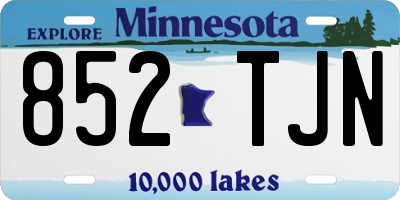 MN license plate 852TJN