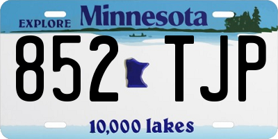 MN license plate 852TJP
