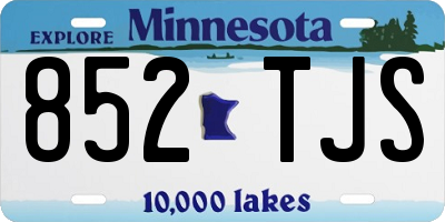 MN license plate 852TJS