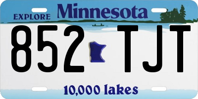 MN license plate 852TJT
