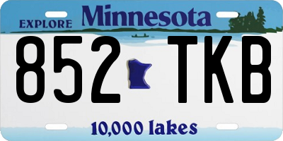 MN license plate 852TKB