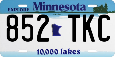 MN license plate 852TKC