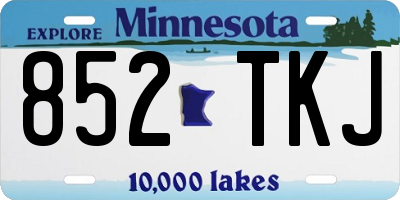 MN license plate 852TKJ