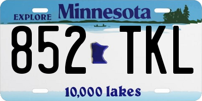 MN license plate 852TKL