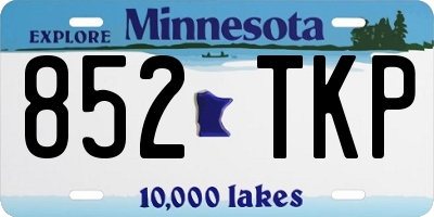 MN license plate 852TKP