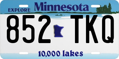MN license plate 852TKQ