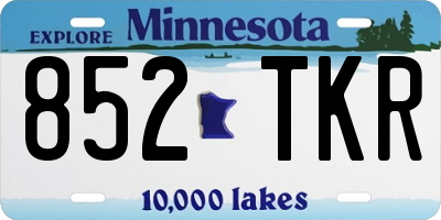 MN license plate 852TKR