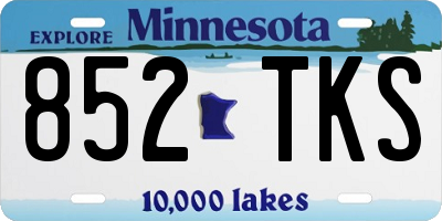 MN license plate 852TKS
