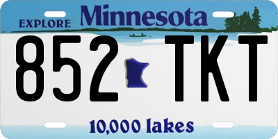 MN license plate 852TKT