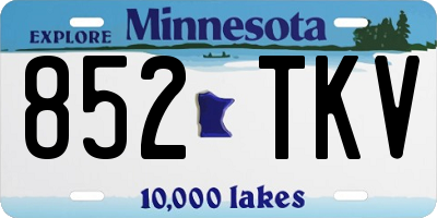 MN license plate 852TKV