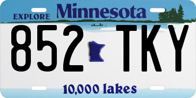 MN license plate 852TKY