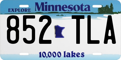 MN license plate 852TLA
