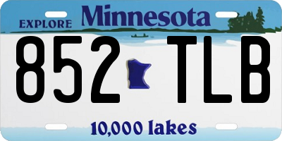 MN license plate 852TLB